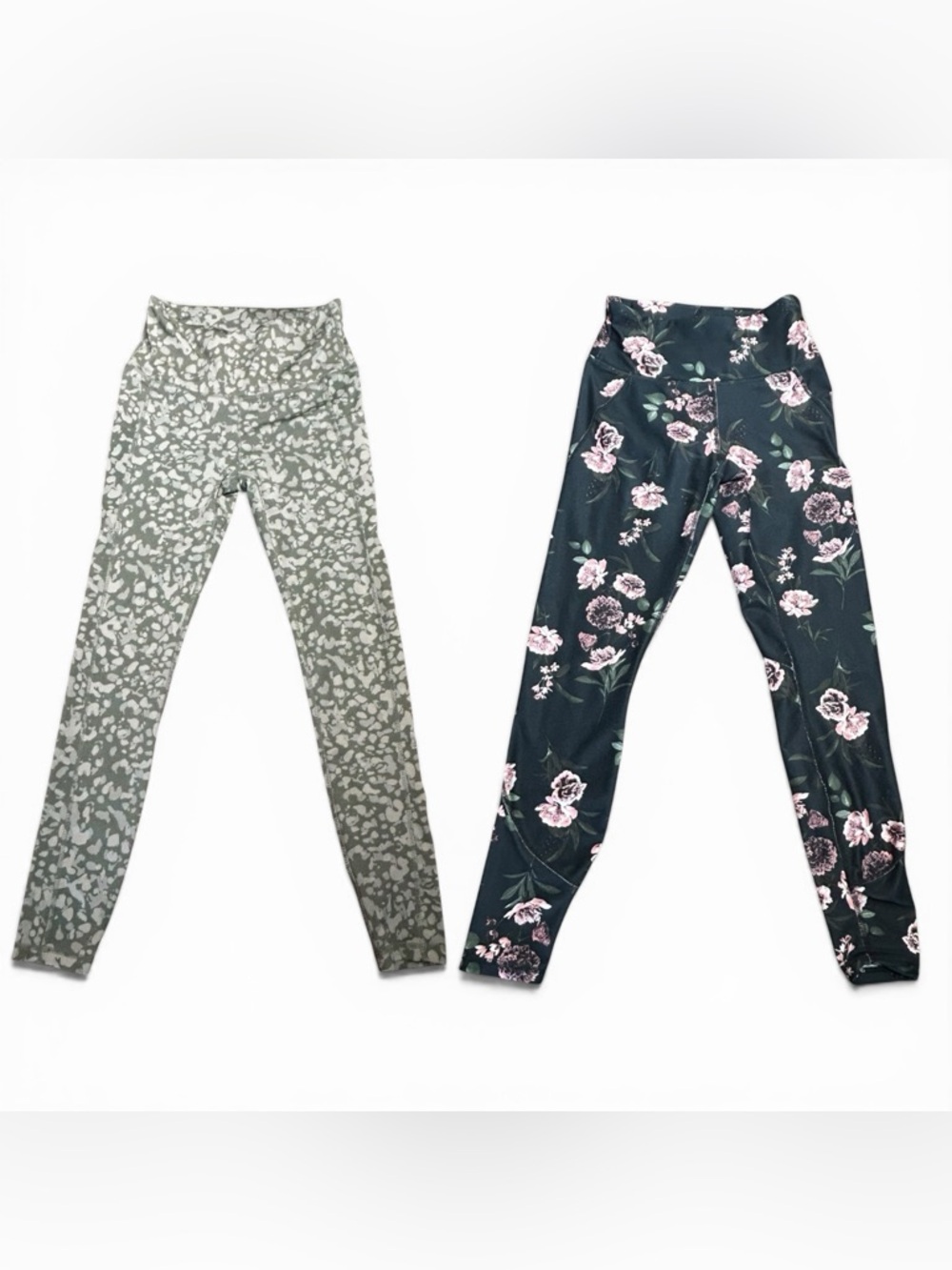 Leggings Bundle Small Floral Green Workout Yoga Pants Activewear
